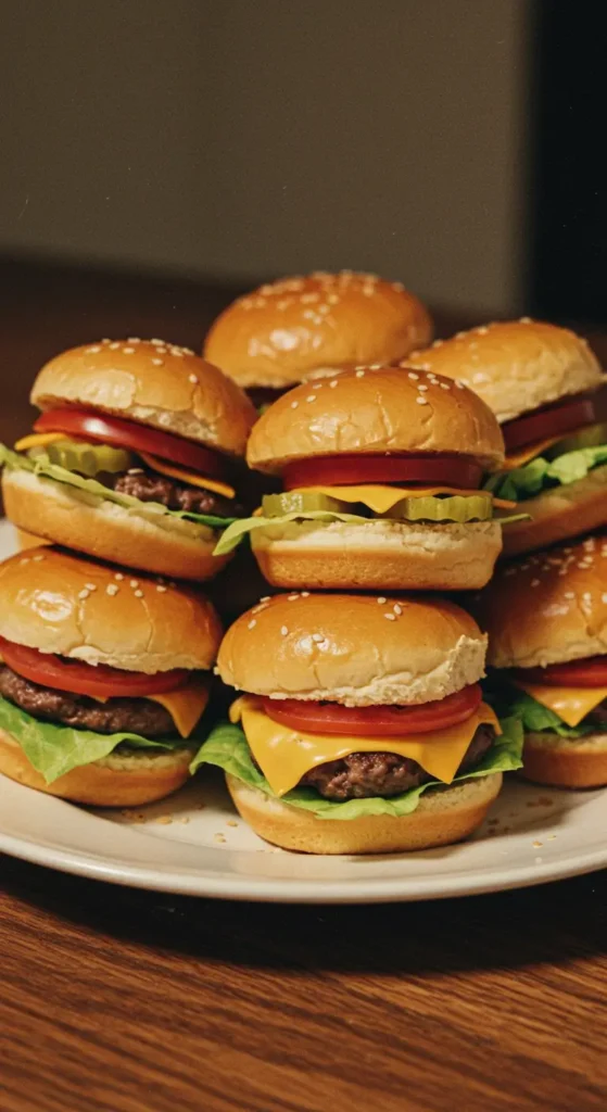 Mini Burgery Przepis – Domowe Mini Burgery z Wołowiną, Serem i Świeżymi Dodatkami.