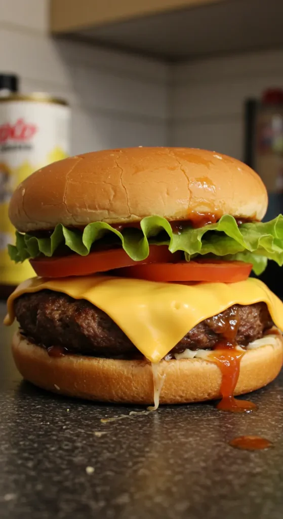 Domowy burger wołowy z warzywami i sosem – burgery przepis