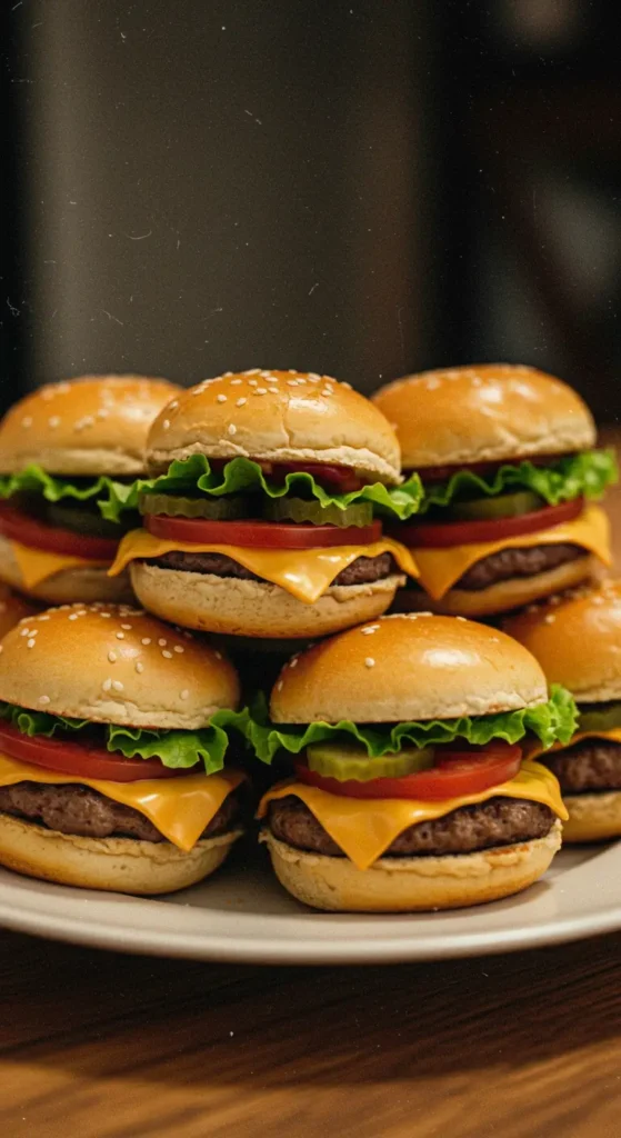 Mini Burgery Przepis – Domowe Mini Burgery z Wołowiną, Serem i Świeżymi Dodatkami.