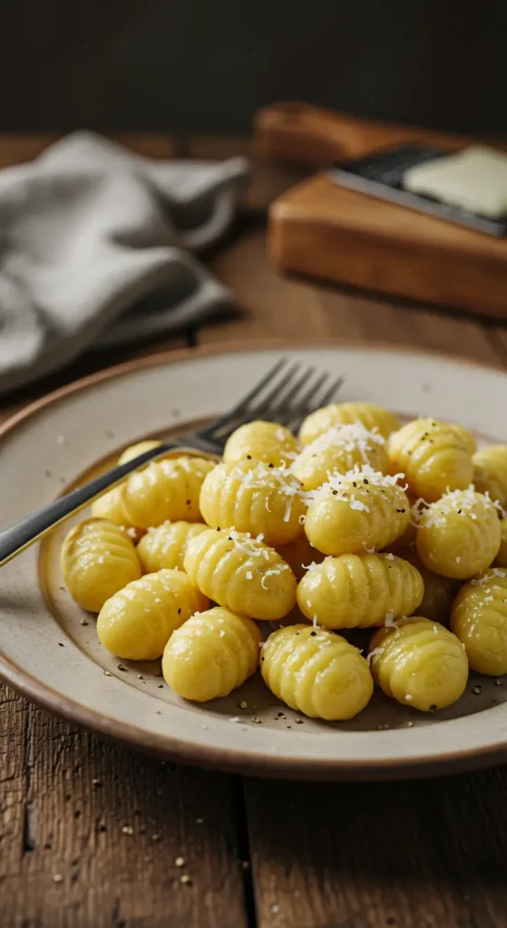 Domowe gnocchi przepis – kluski ziemniaczane z parmezanem i masłem ziołowym