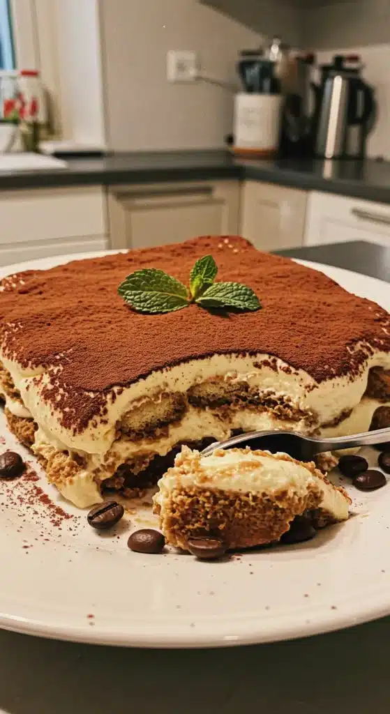 Pyszne tiramisu z mascarpone i kawą