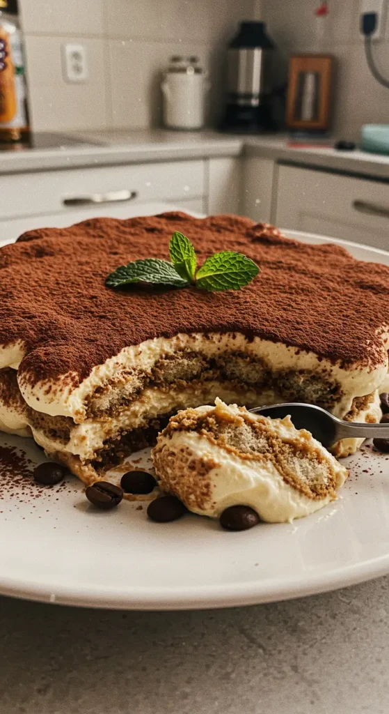 Pyszne tiramisu z mascarpone i kawą