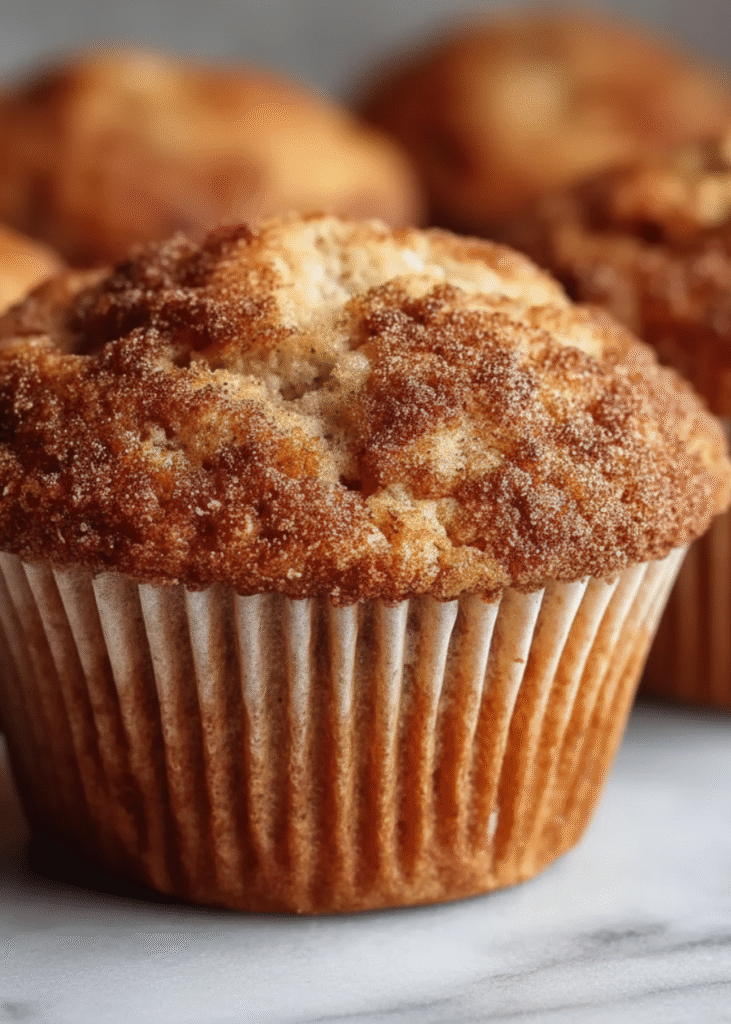 Kosz wiklinowy pełen świeżo upieczonych muffinek szarlotkowych