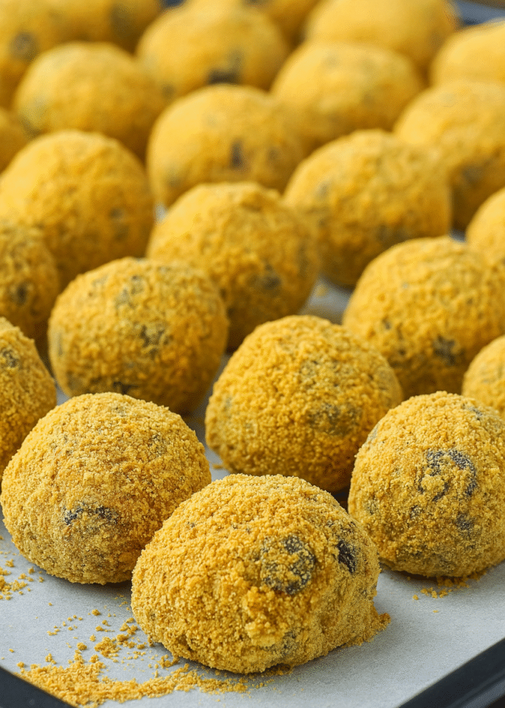 A platter of freshly made No-Bake Moose Farts