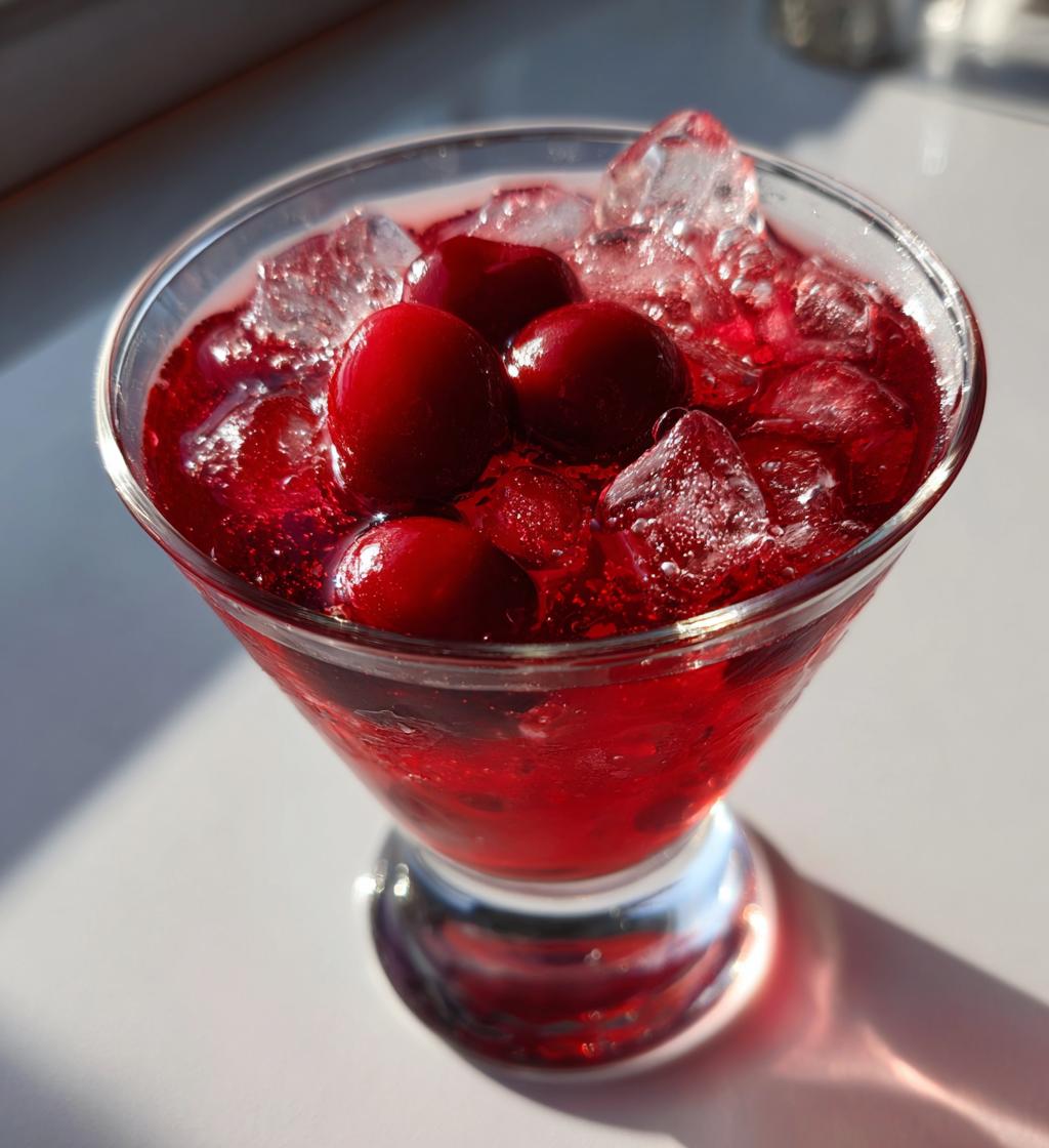 Cherry Martini mocktail or cocktail - detail 1