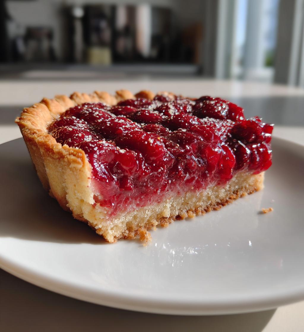 Cranberry Curd Tart - detail 1