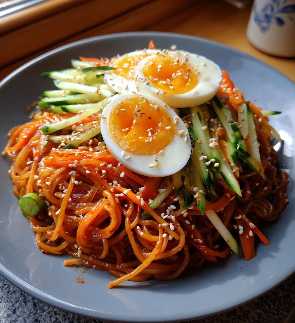 Korean Spicy Cold Noodles (Bibim Naengmyeon, without beef optional) - detail 1