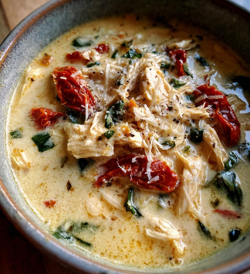 Marry Me Chicken Soup (creamy, sun-dried tomato, parmesan) - detail 1