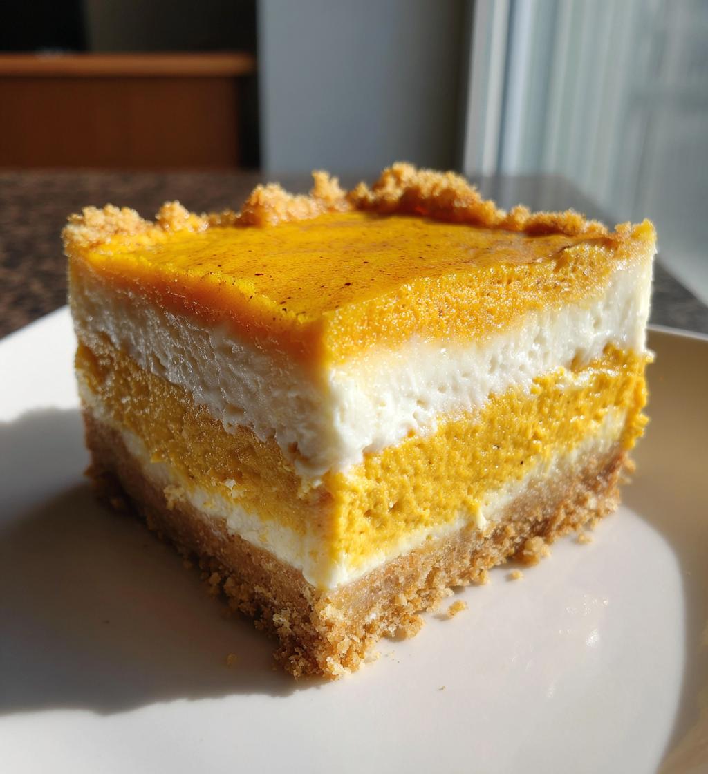 Pumpkin Cheesecake Bars - detail 1
