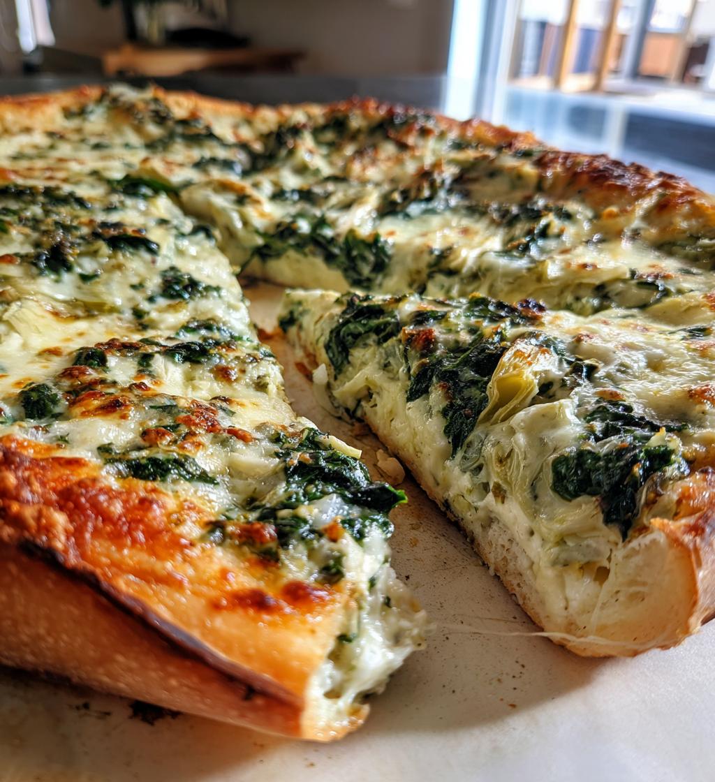 Spinach Artichoke Pizza - detail 1
