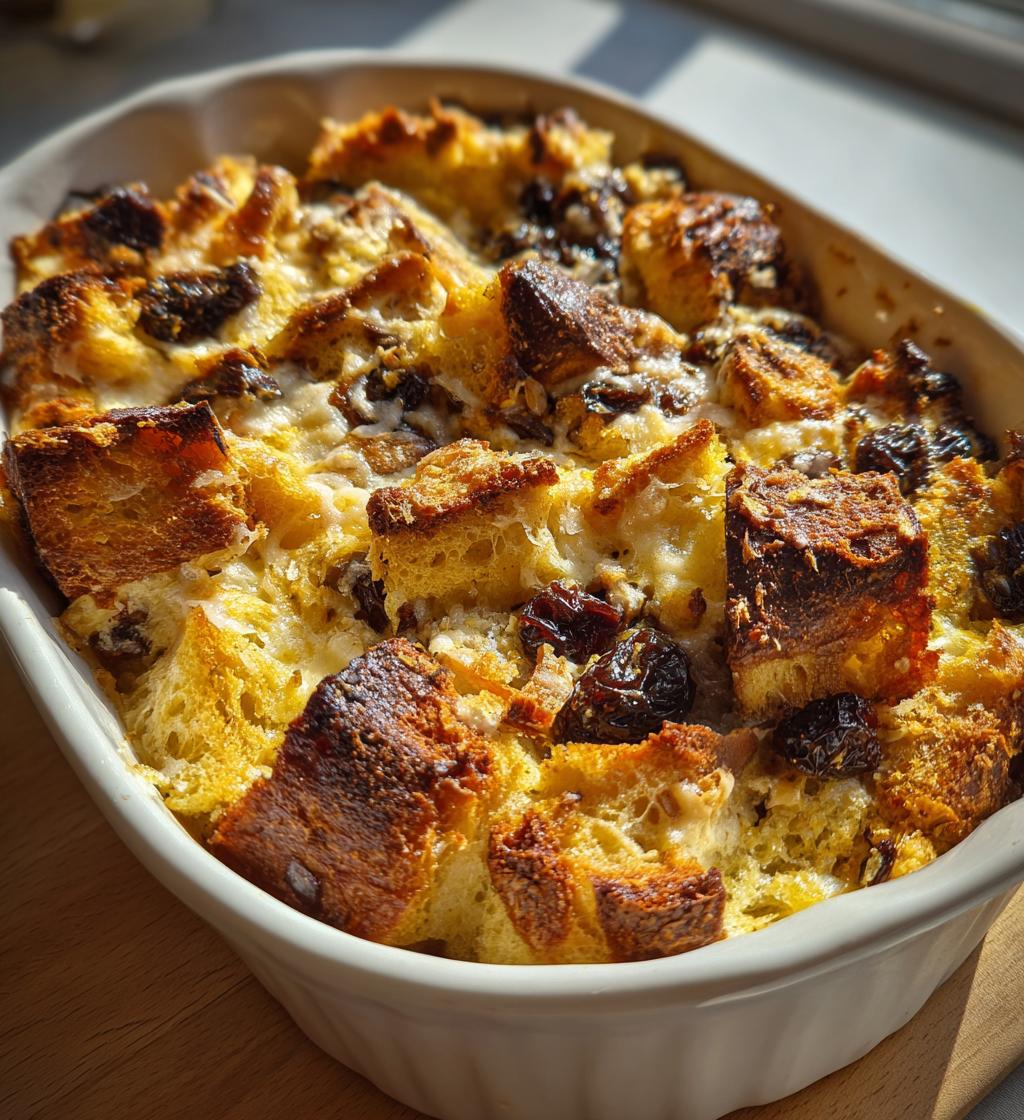 Vanilla Bread Pudding with Prunes and Chocolate - detail 1
