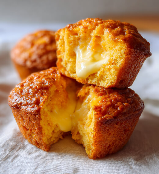 Inside-Out Pumpkin Muffins with cream cheese filling