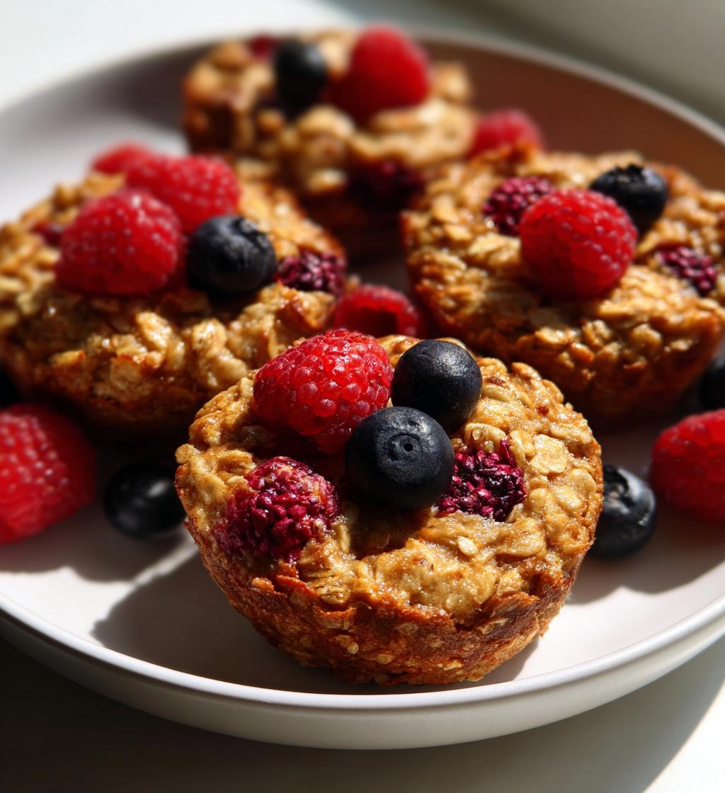 Baked Oatmeal Cups with Berries - detail 1