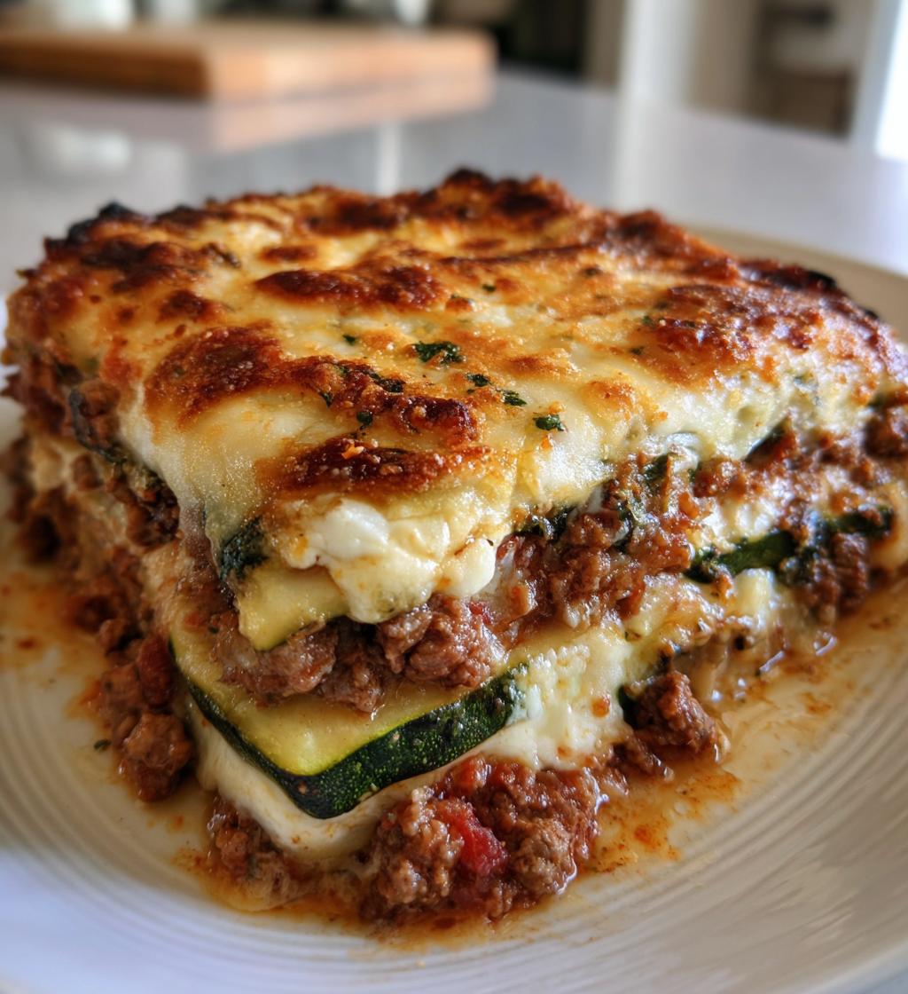 Beef, Zucchini and Ricotta Bake - detail 1