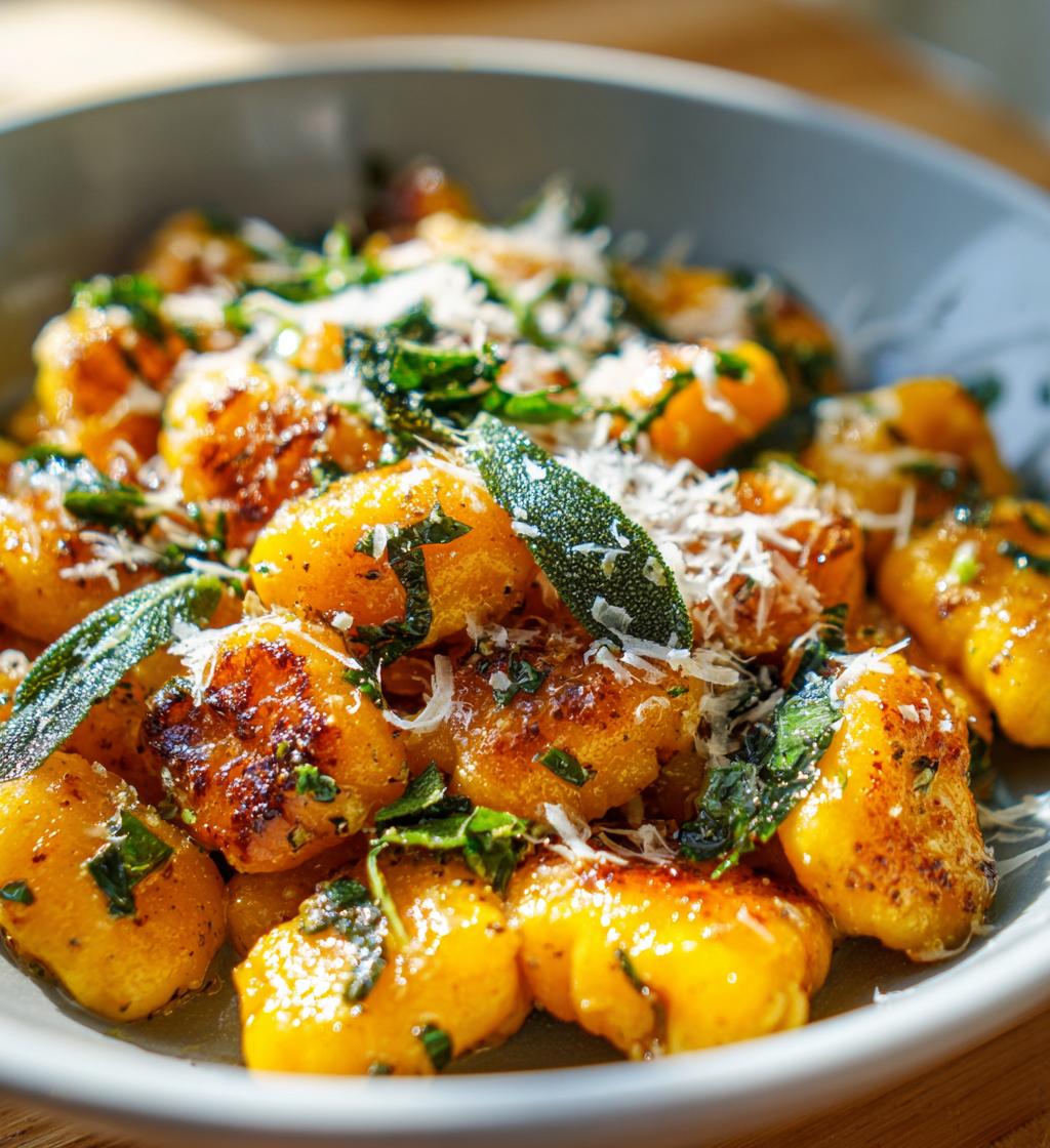 Butternut Squash Gnocchi with Sage Butter - detail 1