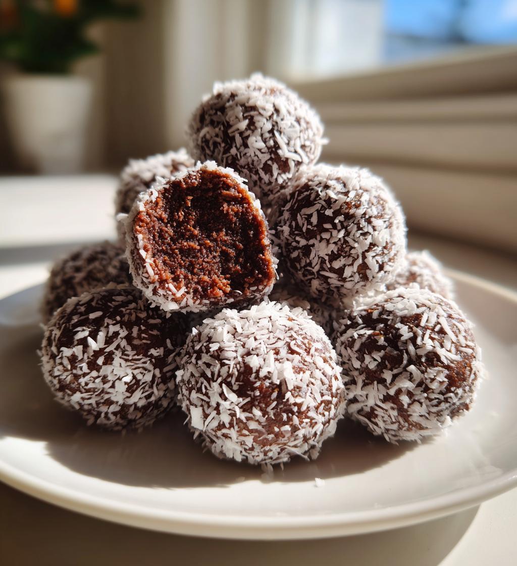 Chocolate Coconut Laddoo - detail 1