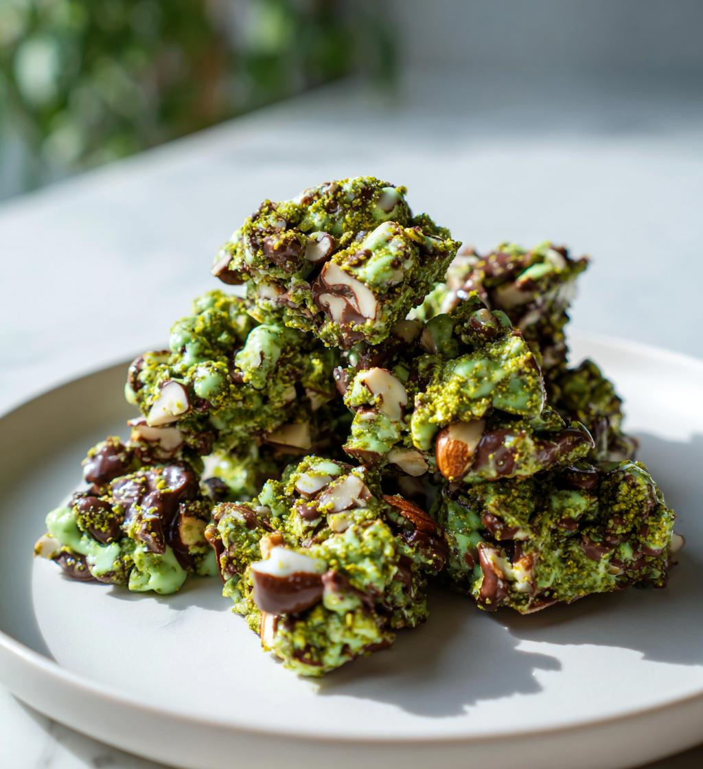 Chocolate Matcha Latte Clusters - detail 1