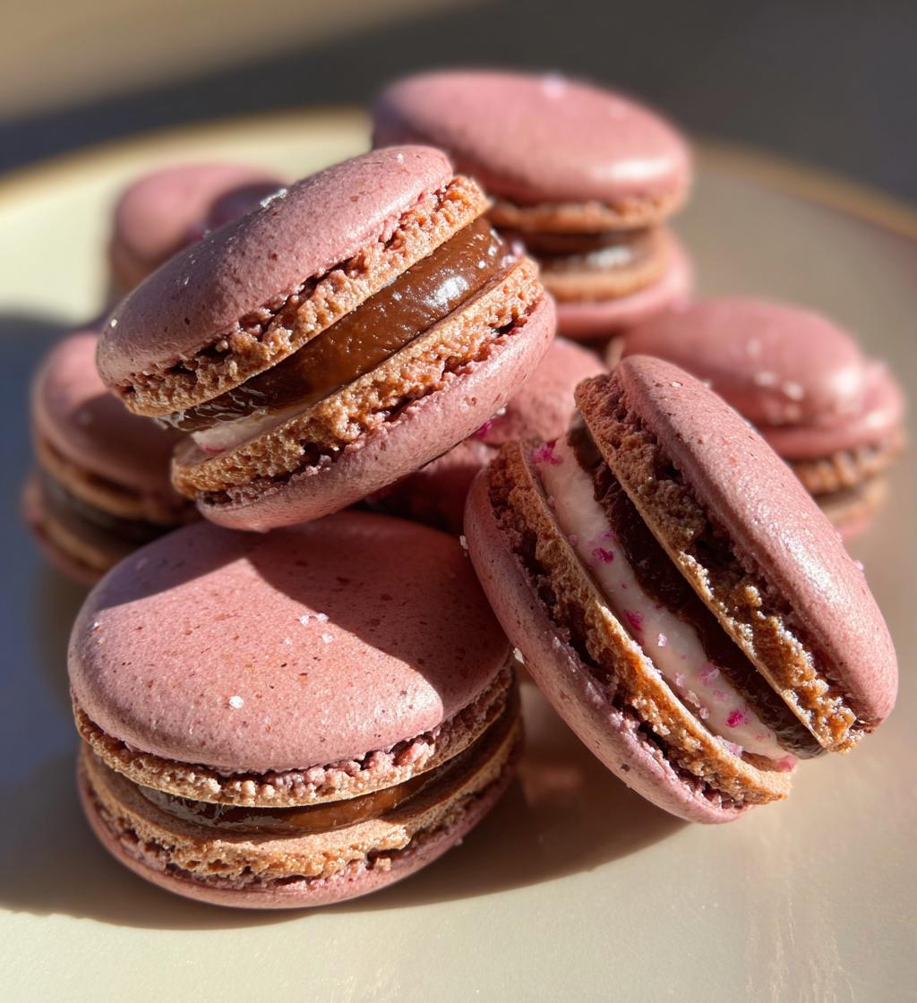 Chocolate Rosewater Macarons - detail 1