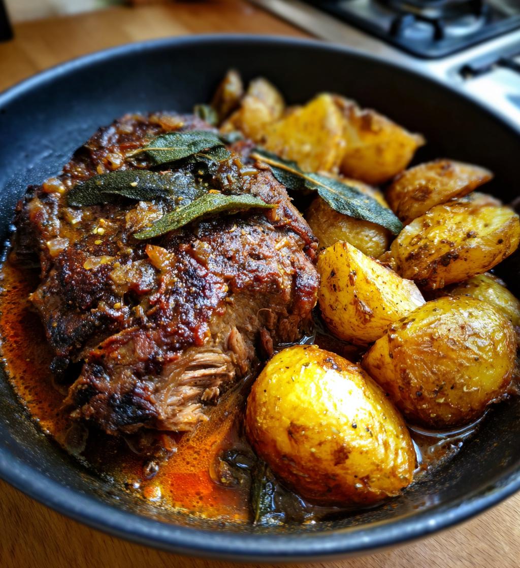 Cider‑Braised Pot Roast with Crispy Sage Potatoes - detail 1