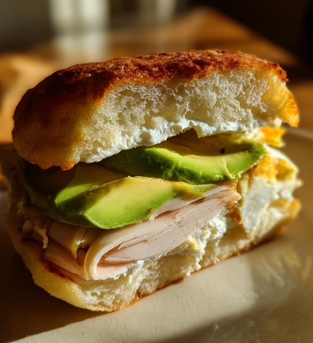 Cloud Bread Breakfast Sandwich - detail 1
