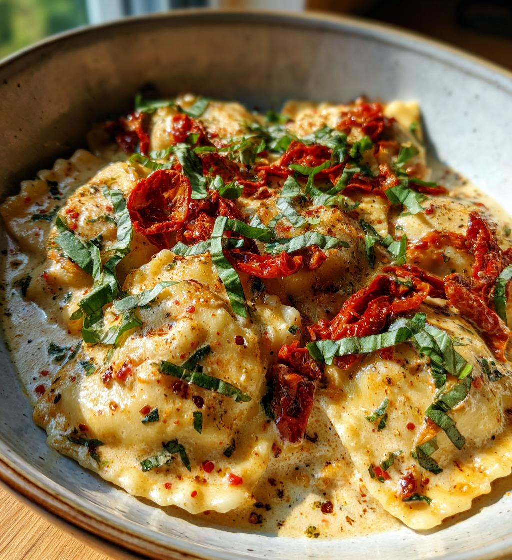 Creamy Sun Dried Tomato Ravioli - detail 1