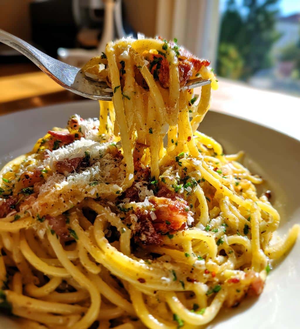 Halal Carbonara Pasta - detail 1