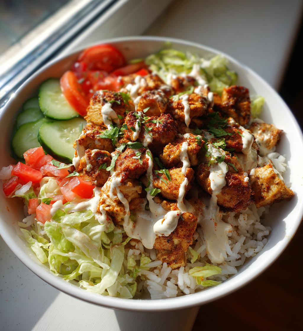 Halal Chicken Over Rice Bowl - detail 1