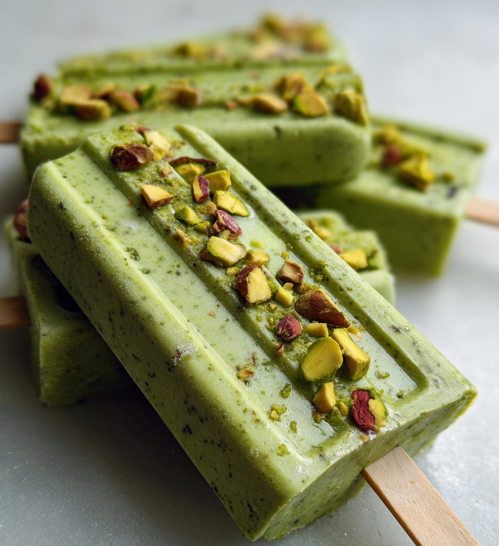Matcha Pistachio Popsicles - detail 1