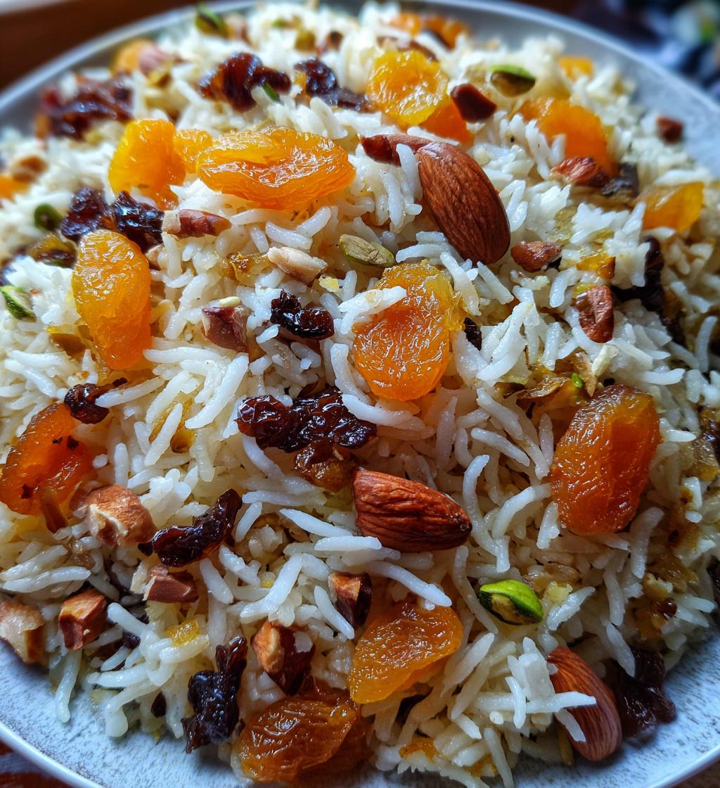 Middle Eastern Rice with Dried Fruit and Nuts - detail 1