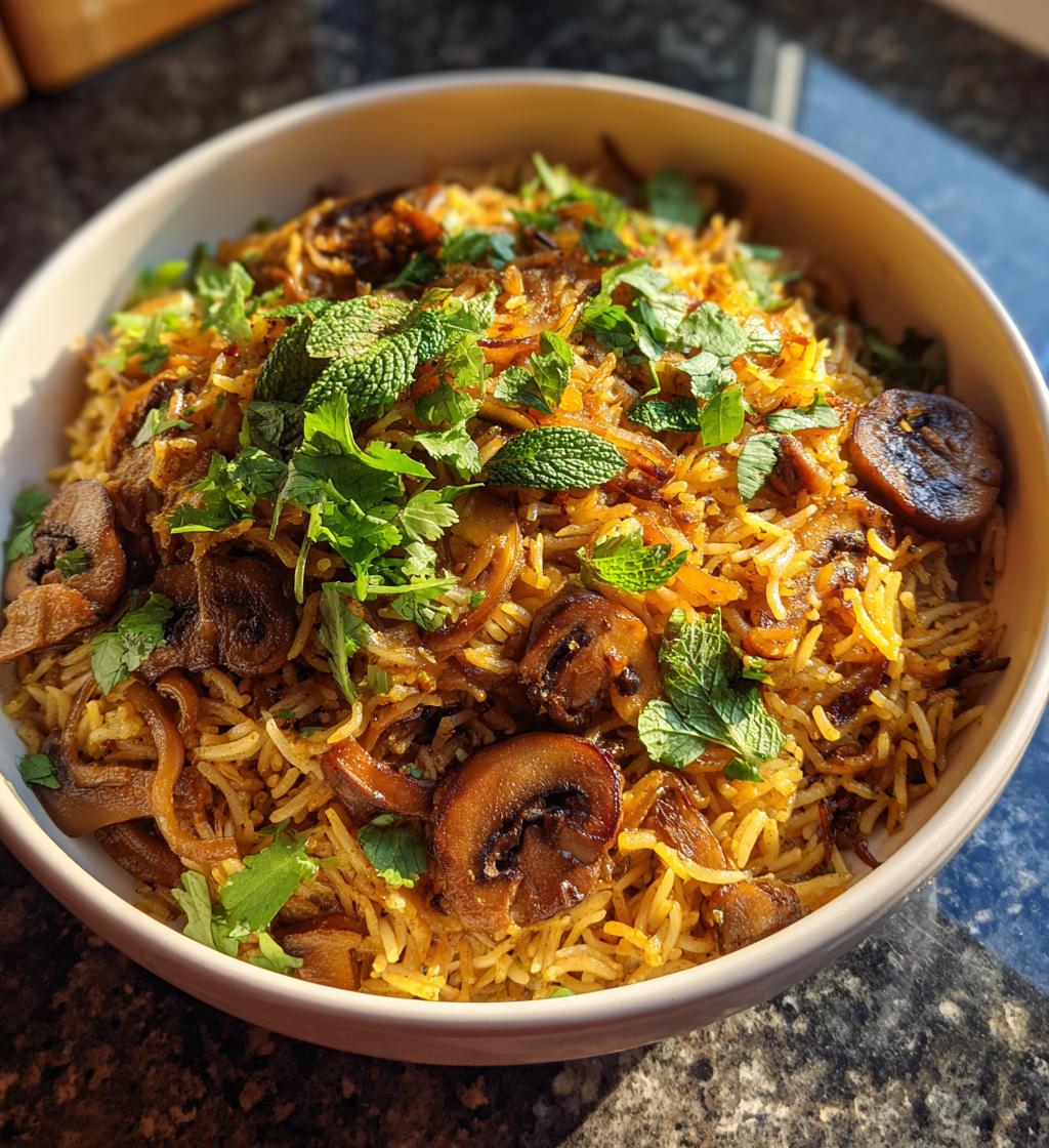 Mushroom Biryani - detail 1