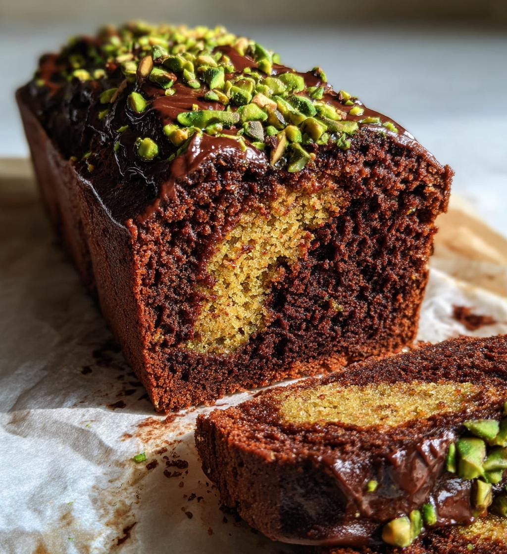 Pistachio Chocolate Semolina Cake - detail 1