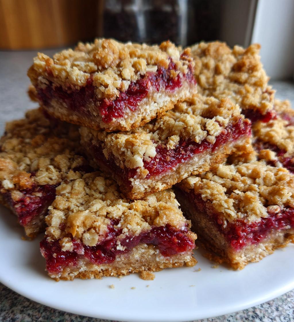 Raspberry Crumble Bars - detail 1