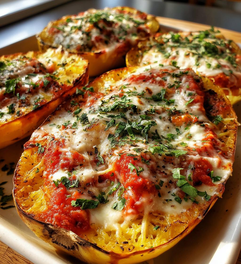 Roasted Garlic Spaghetti Squash Lasagna Boats - detail 1