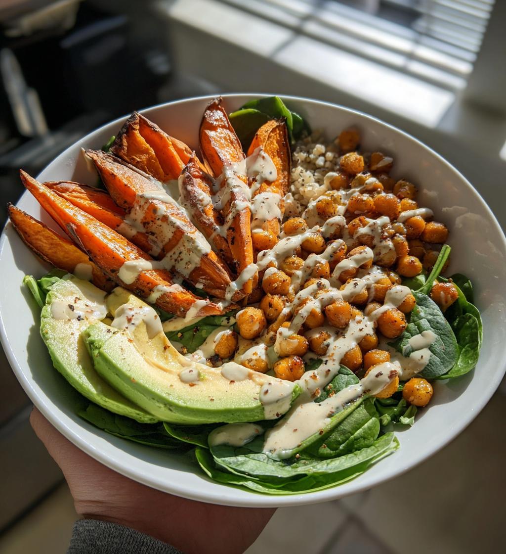 Roasted Sweet Potato and Chickpea Buddha Bowl - detail 1