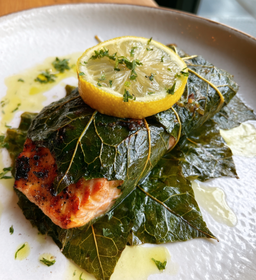 Salmon in Fig Leaves - detail 1