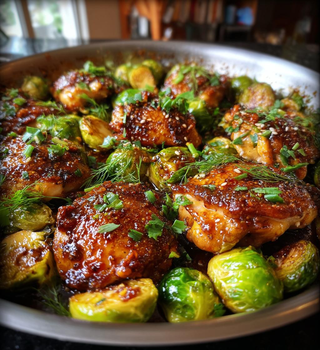 Sheet‑Pan Sticky Ginger Sesame Chicken and Brussels Sprouts - detail 1