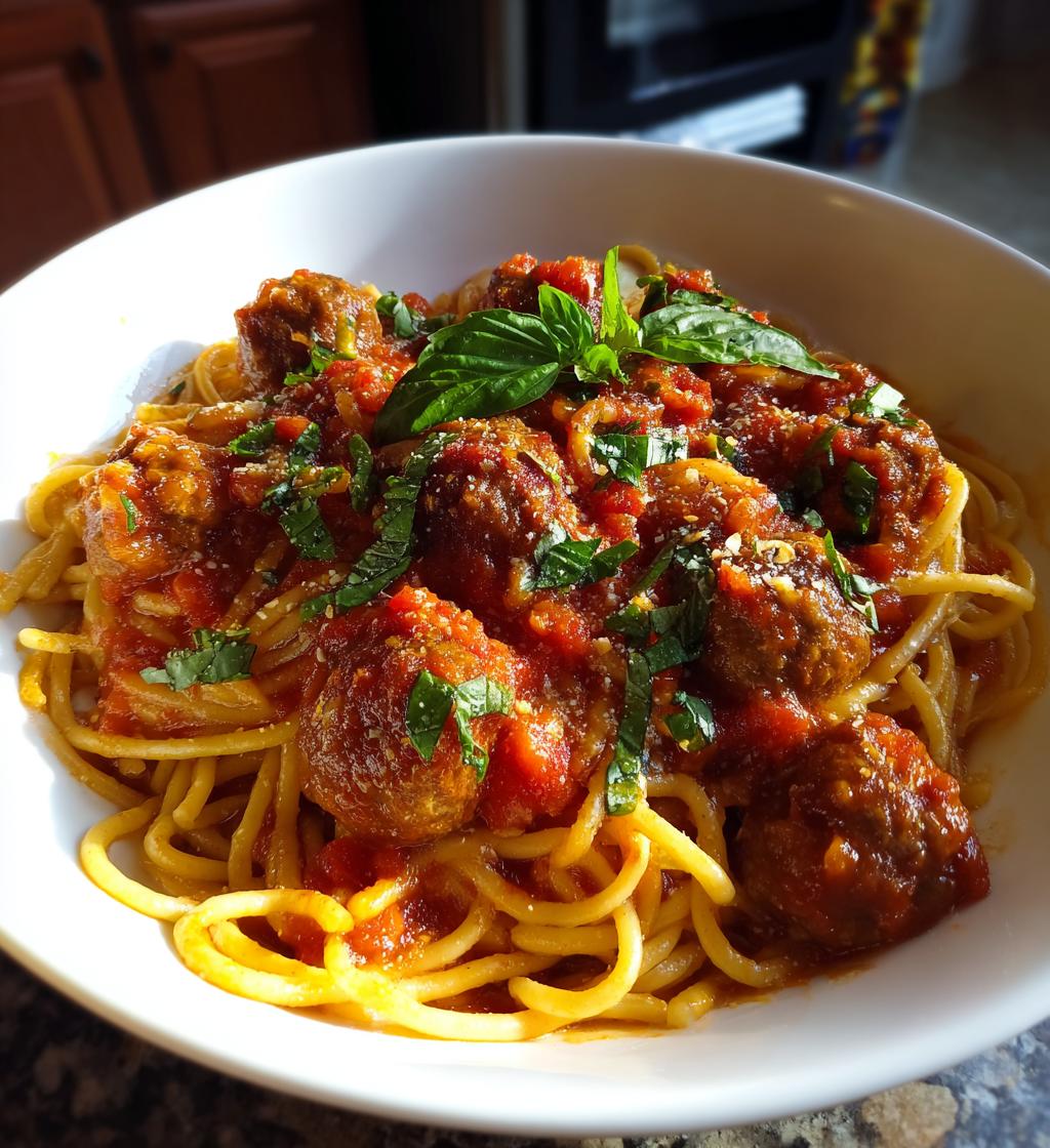 Spaghetti with Turkey Meatballs - detail 1