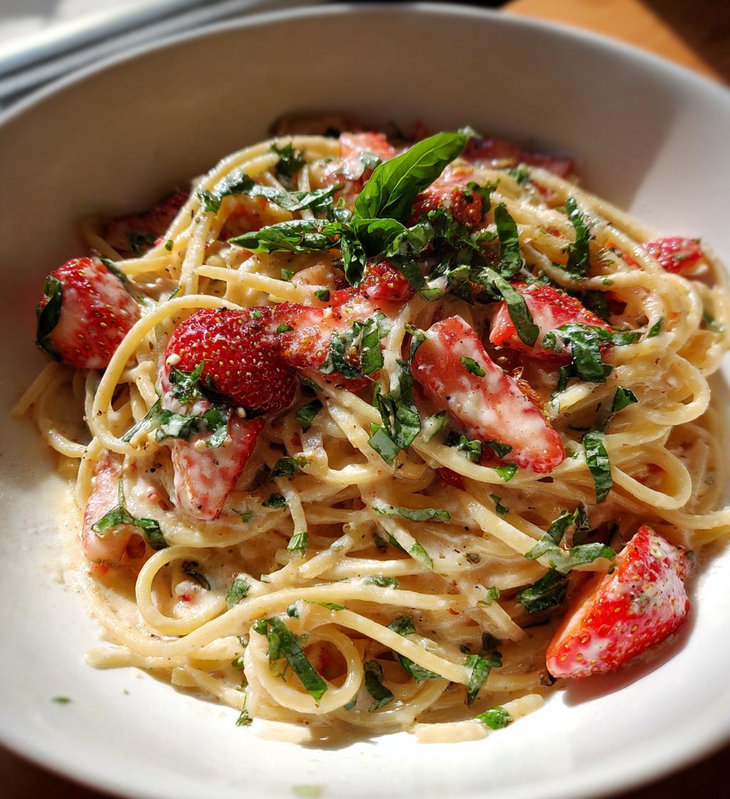 Strawberry Pasta (sweet‑savory strawberry cream pasta) - detail 1