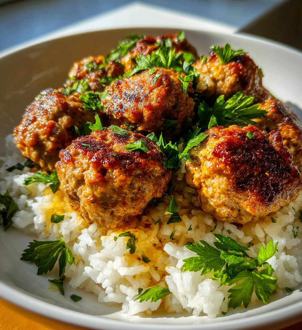 Turkish Meatballs with Rice - detail 1