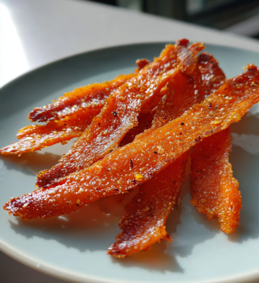 Vegan Bacon (Crispy carrot-based bacon alternative) - detail 1