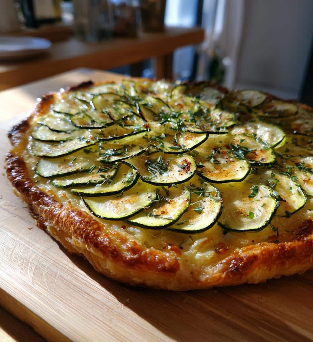 Zucchini Rosette Tart - detail 1