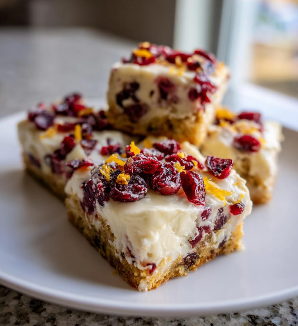 cranberry bliss bars - detail 1