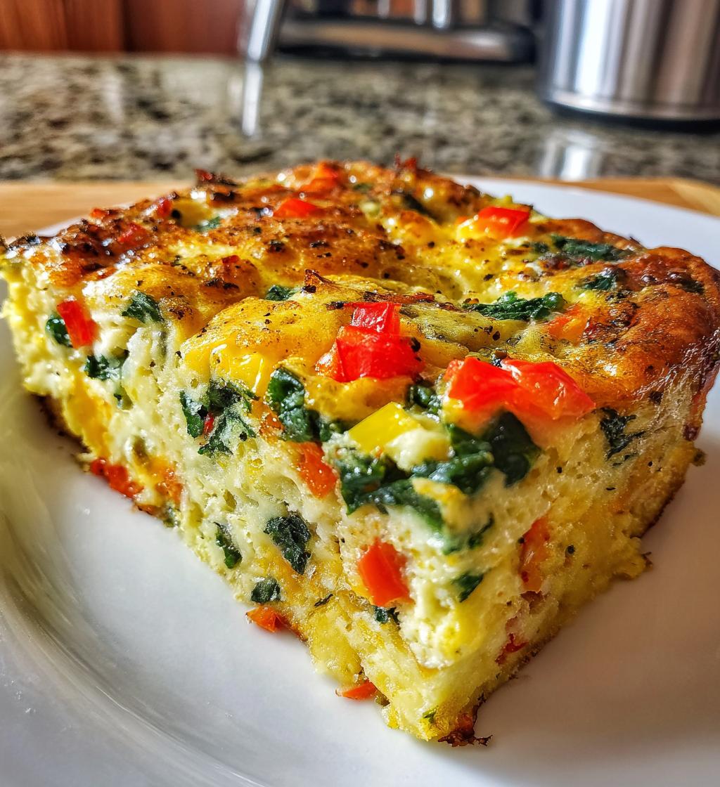 Baked Omelette Breakfast Squares - detail 1