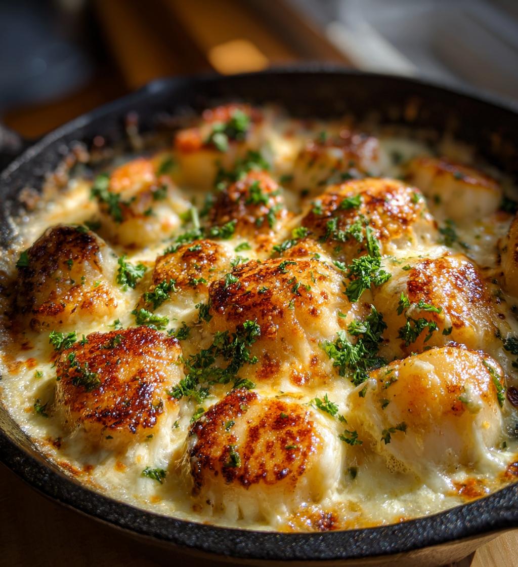 Baked Scallops in Creamy Garlic Sauce - detail 1