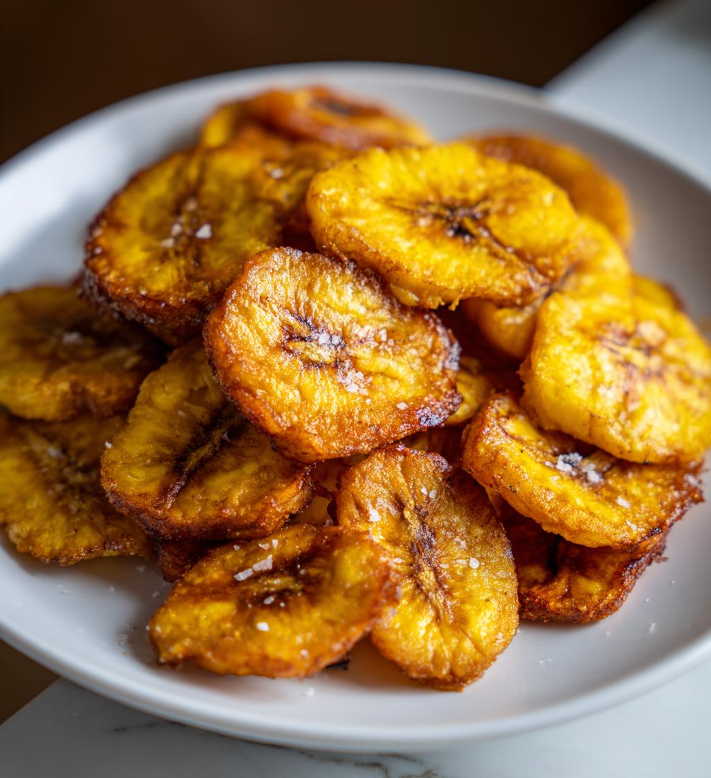 Bannann Peze (Double-fried Plantains) - detail 1