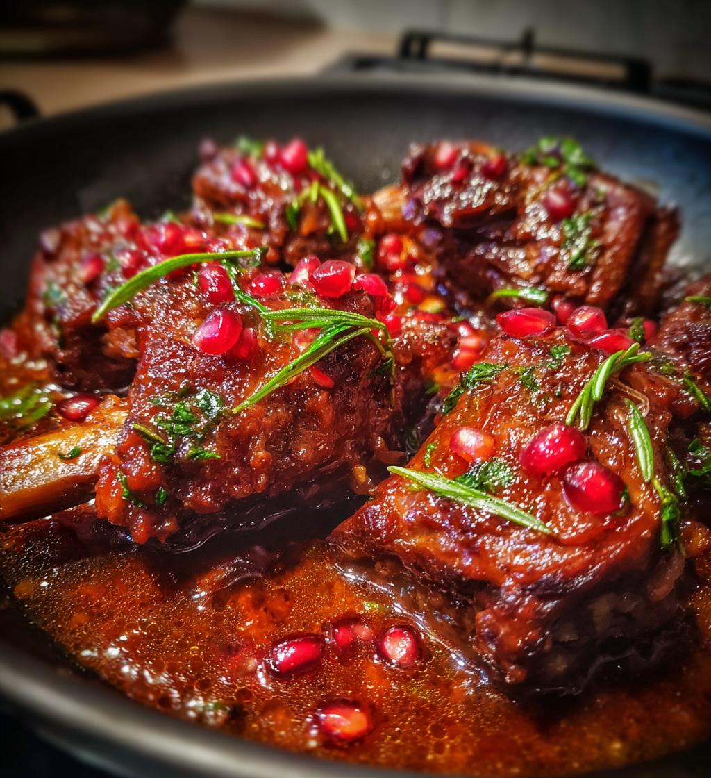 Braised Lamb Shanks in Pomegranate Juice - detail 1