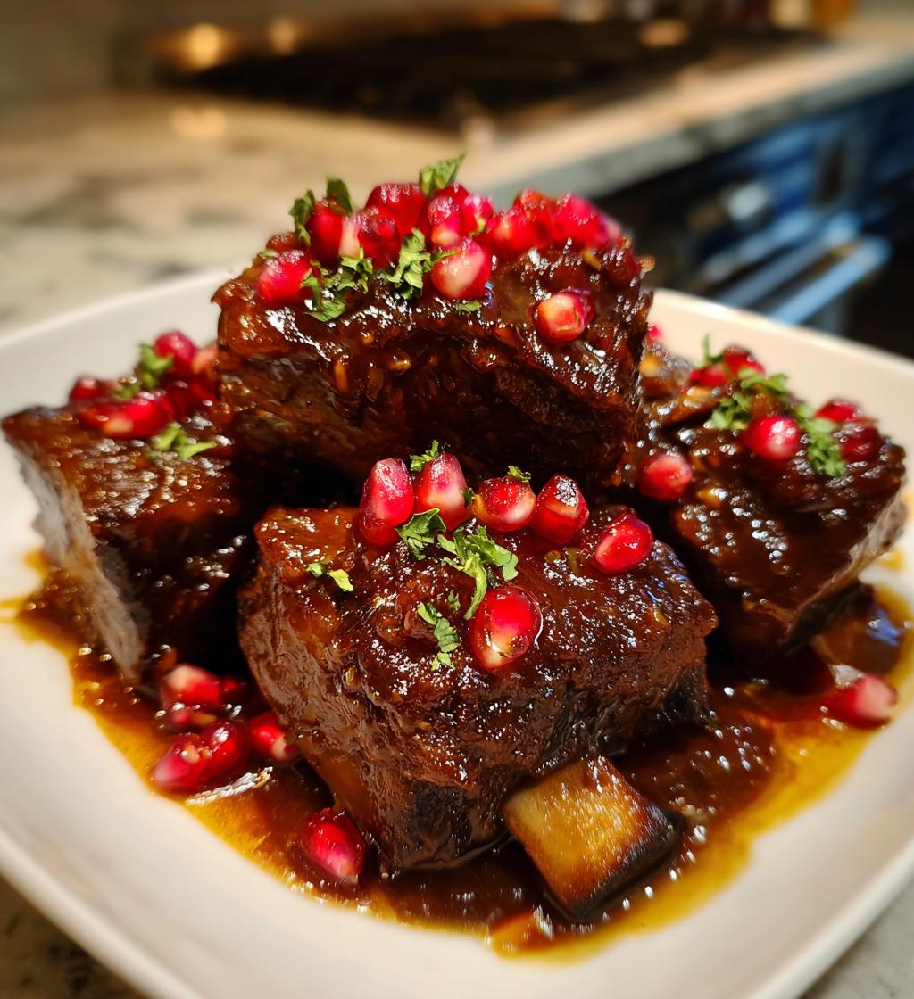 Braised Short Ribs with Pomegranate Glaze - detail 1