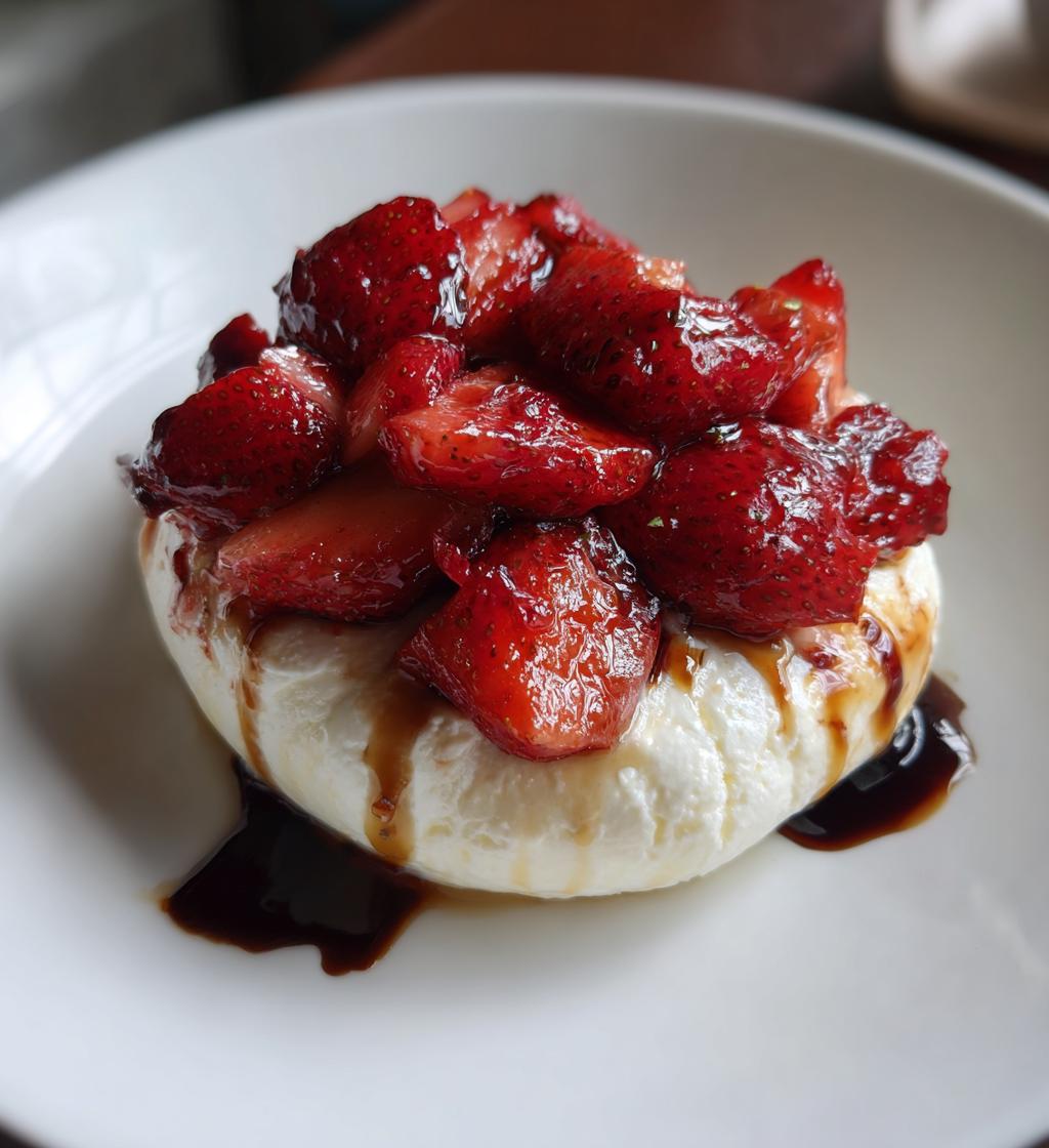 Burrata with Roasted Strawberries and Balsamic - detail 1