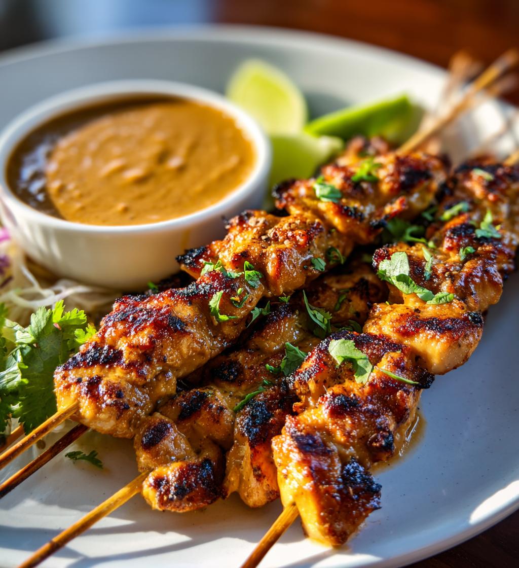 Chicken Satay with Peanut Sauce - detail 1