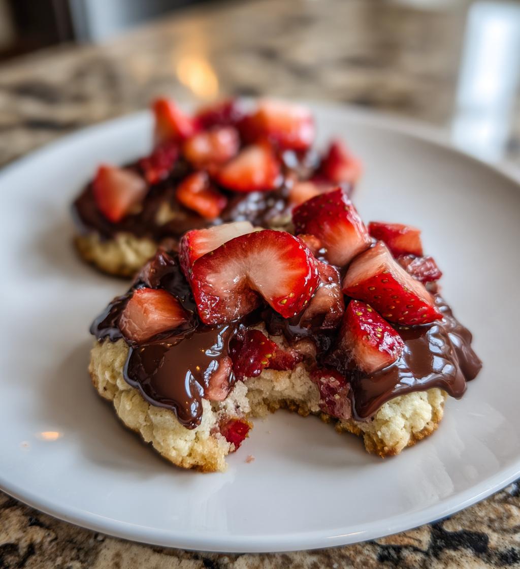 Chocolate Dipped Strawberry Cookies - detail 1